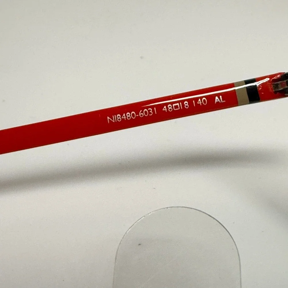Nifties NI8480 6031 Eyeglasses Black Red Rectangular Frames 48-18-140‎ AL